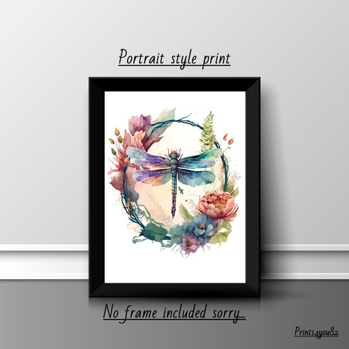 Dragonfly insect print - insect,