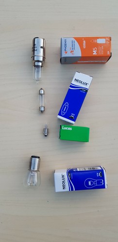 Lambretta bulb set - set, front