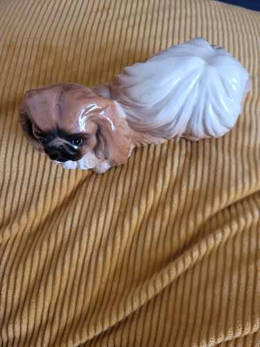Pekinese dog ceramic - ceramic, figurine