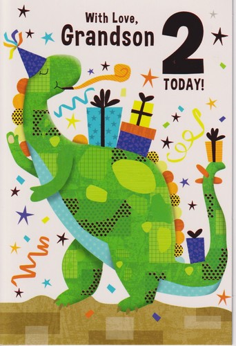 Grandson 2nd birthday greeting - 2nd,