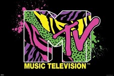 Mtv retro logo canvas - canvas, 80s