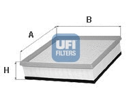 AIR FILTER 30.113.00 UFI I