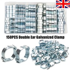 150x Double Ear O Clips Zinc