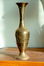 Vintage hand etched engraved