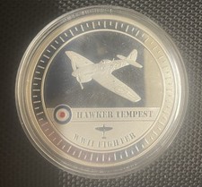 RAF HAWKER TEMPEST .999 SILVER PLATED COIN/MEDAL