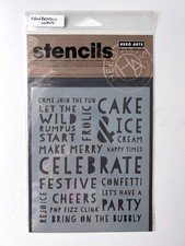 Hero Arts Celebration Words Stencil