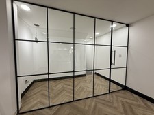 Glass partition installation - partition,