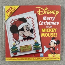 Cross Stitch Card Shop -Merry Christmas From Mickey Mouse -Cross Stitch Card Kit