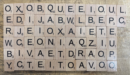 Wooden letters tiles - letters,