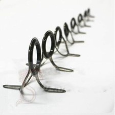 8Pcs Set Boat Fishing Rod Guide Tangle Free Stainless Steel Frame Ceramic Rings