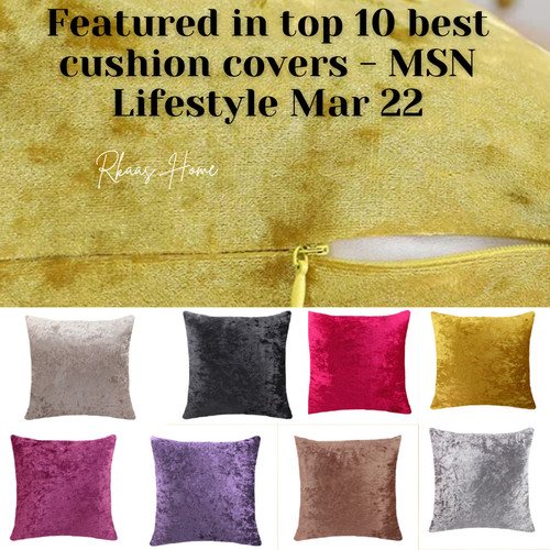 Crushed velvet cushion cover - velvet,