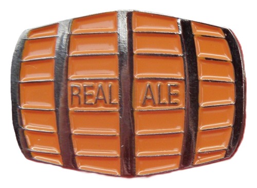 Beer barrel pin badge real - beer,