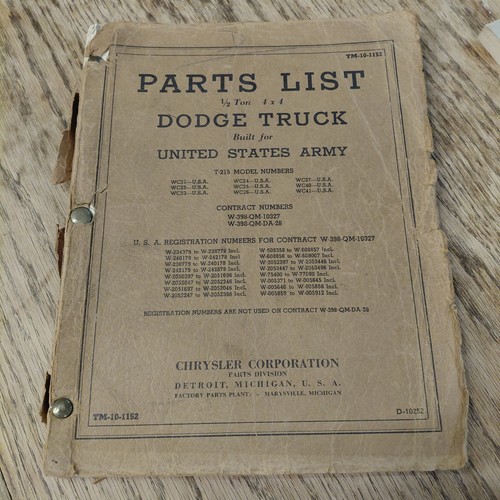1941 dodge 4x4 truck - dodge, parts