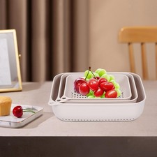 3x Kitchen Strainer Bowl Food