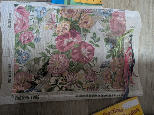 Vintage ehrman pink chintz - vintage,
