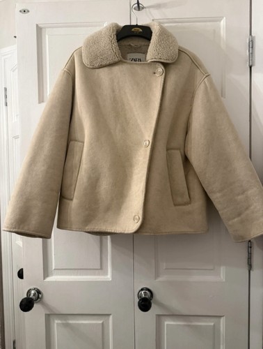 Zara shearling aviator - shearling, coat