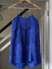 ZARA Cobalt Blue Fringed Mini
