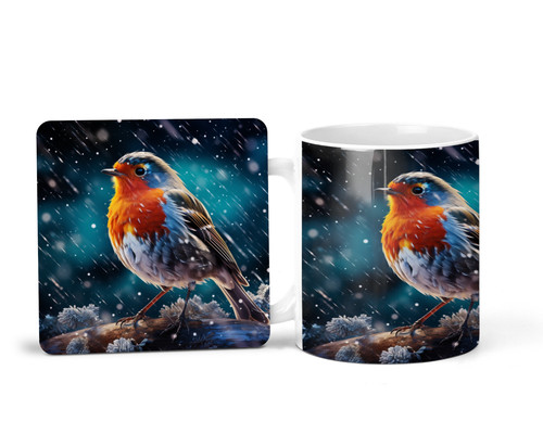 Christmas robin mug - christmas,