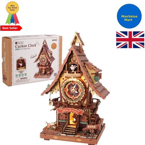 Puzzle cuckoo clock wooden - 3d,