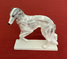 Vintage Ceramic Borzoi Figurine Russian Wolfhound Dog Pattern Canine Art Gift