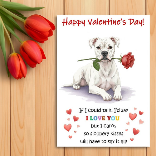Boxer white valentine day - boxer,