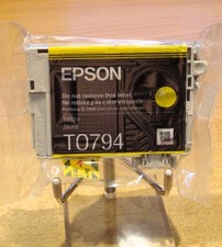 GENUINE EPSON T0794 TO794 Yellow cartridge vacuum sealed ORIGINAL OEM OWL ink