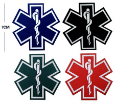 Star of Life Medic Patch Reflective official VELCRO® Paramedic EMT Badge 7x7cm