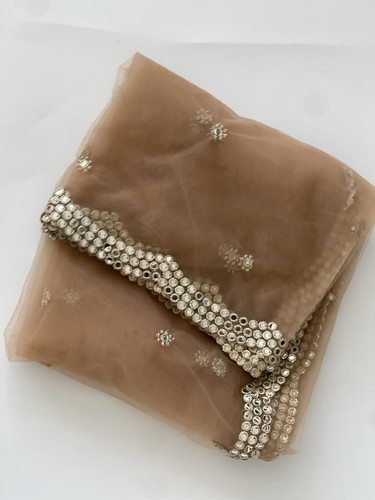 Scallop edge dupatta chunni - scallop,