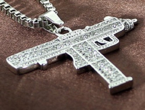 Diamante gold silver uzi - or,