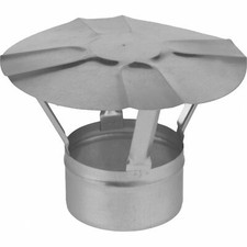 Galvanised Metal Chimney Cowl  Flue Liner Cap Pipe Ventilation Rain Cover