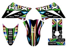 2010-2023 KLX 110 SERAPE Black Senge Graphics Kit Compatible with Kawasaki
