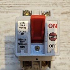 Wylex 100A Main Switch / Isolator Cat No. 810 BS5419:1977 AC21 NOS 