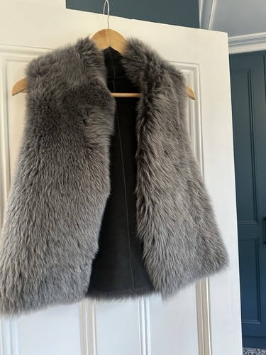 Whistles grey lamb fur gilet - whistles,