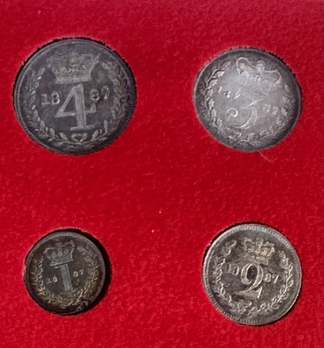 1887 young head maundy silver - head,
