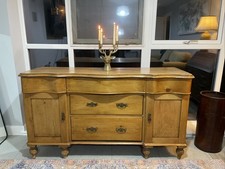 Antique 19th Century French Pine Country Sideboard credenza  Buffet Cabinet