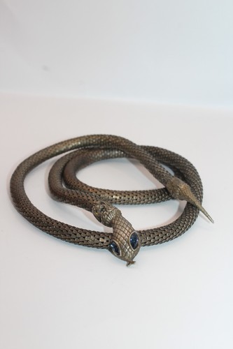 Vintage metal mesh snake - metal,