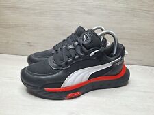 Puma Wild Rider Displaced Lace-Up Black Mens Trainers UK Size 4 - 385134-01