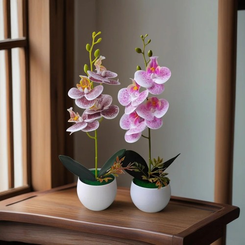 Artificial orchid plant pot - orchid,