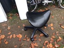 Black Pvc Saddle Chair