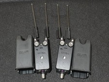 Delkim EV-D Bite Alarms Purple X2 with Snag Ears and Case Carp Fishing