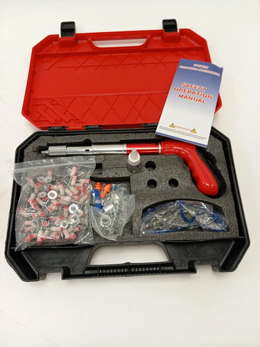 Nail gun with accessories and - gun,