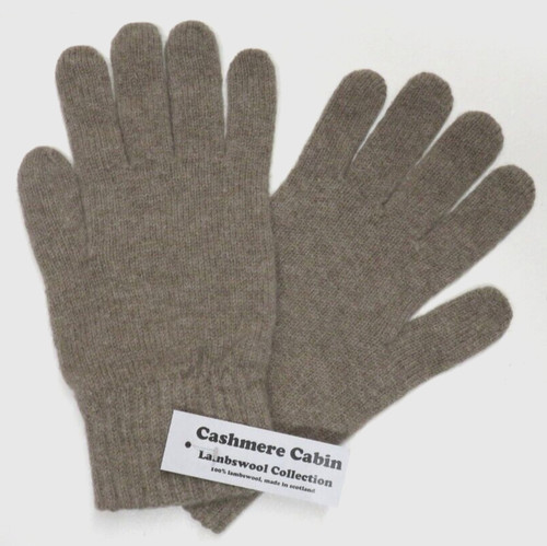 Light brown lambswool - , gloves