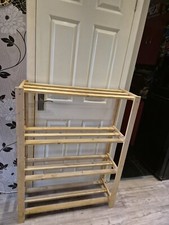 Wooden Shoe Rack Size 33.5 Wide And 44 Tall Can Deliver For Extra