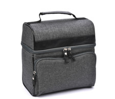 Polar Gear Lunch Cool Bag Insulated 59589 Grey Fabric Chest Shaped Lunchbox