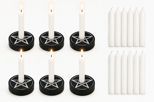 Pentagram candle holders 12 - pentagram,