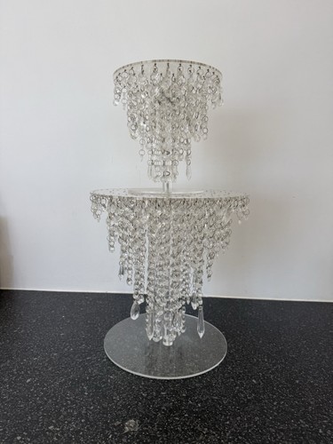 Chandelier crystal glass cake - crystal,