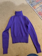 Ladies Short Purple Fine Knit