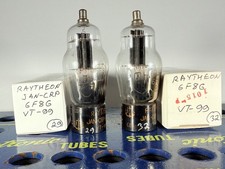 Closely Matched Pair Raytheon JAN-CRP 6F8G NOS Tested Like NOS Balanced Tube