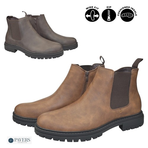 Mens wide fit - ankle, faux