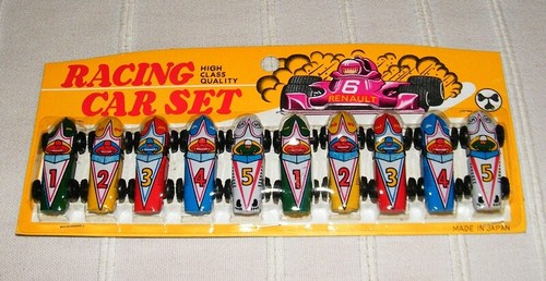 Vintage japan tin toys - tin, racing